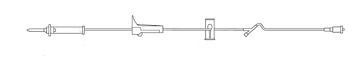 Set I.V. Pump Set BBraun™ Pump 1 Port 15 Drops / mL Drip Rate Without Filter 106 Inch Tubing Solution (1/EA 50/CS) by B Braun Medical, Inc.  ID V1482